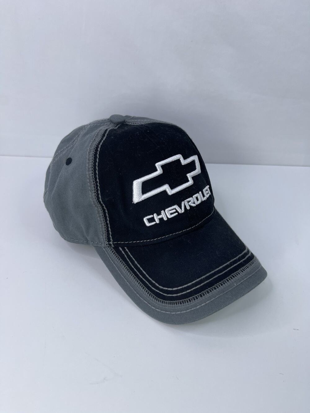 Chevrolet Chevy Bowtie Embroidered Hat Gray Black GM Official Licensed